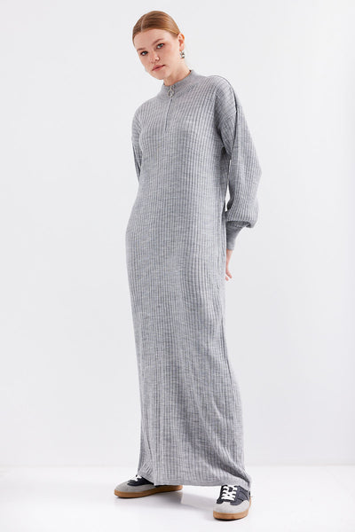 15839 Rochie Tricot Lungimea Corpului - Gri