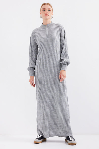 15839 Rochie Tricot Lungimea Corpului - Gri