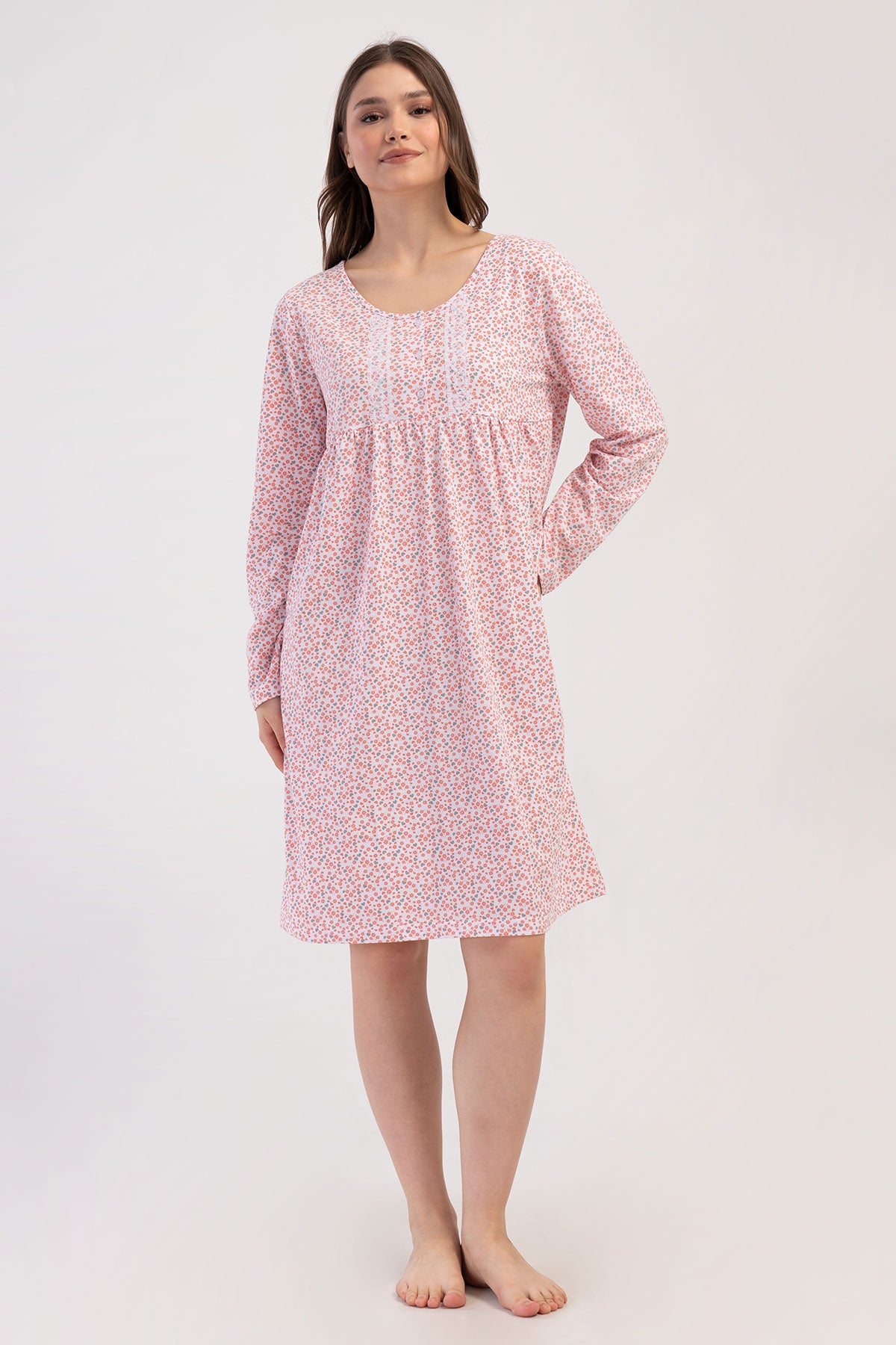 Pijama de damă SUPREM XXL XXL cu mânecă lungă și croială scurtă - SOMON