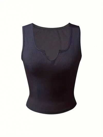 Bluză tip camisol fără mâneci, cu decolteu în V, pentru femei, 16499