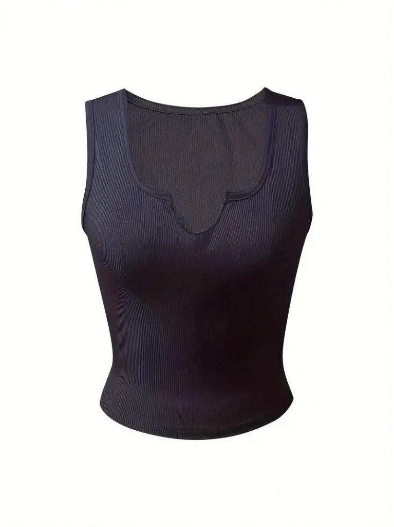 Bluză tip camisol fără mâneci, cu decolteu în V, pentru femei, 16499