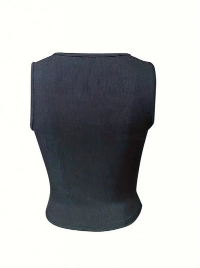 Bluză tip camisol fără mâneci, cu decolteu în V, pentru femei, 16499