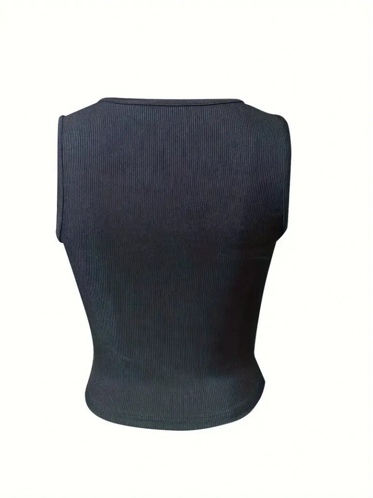 Bluză tip camisol fără mâneci, cu decolteu în V, pentru femei, 16499