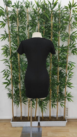 Rochie mini cu mânecă scurtă și imprimeu Queen, cu două fire, pentru femei, 26743