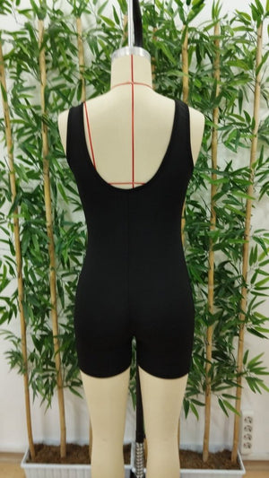 Salopetă mini bodycon Scuba pentru femei, cu decolteu pătrat și spate decupat, 26670
