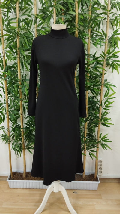 Rochie de damă din modal cu mânecă lungă și guler înalt, 32165