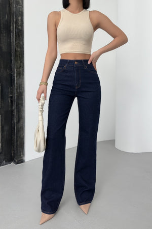Yüksel Bel Straight Kot Pantolon 7033
