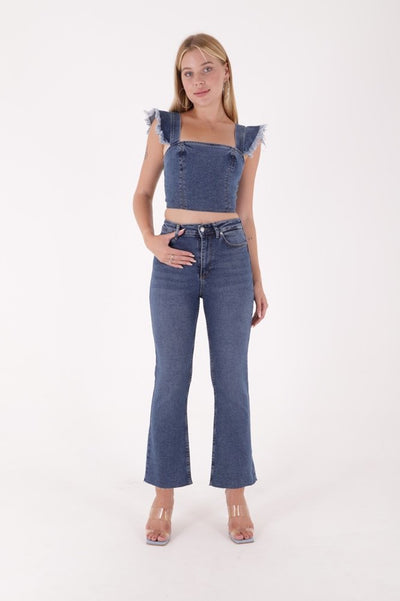 İspanyol Mom Fit Kot Pantolon 1706