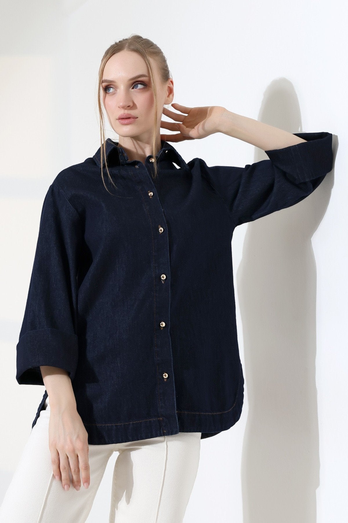 Cămașă Oversize cu Nasturi 6262