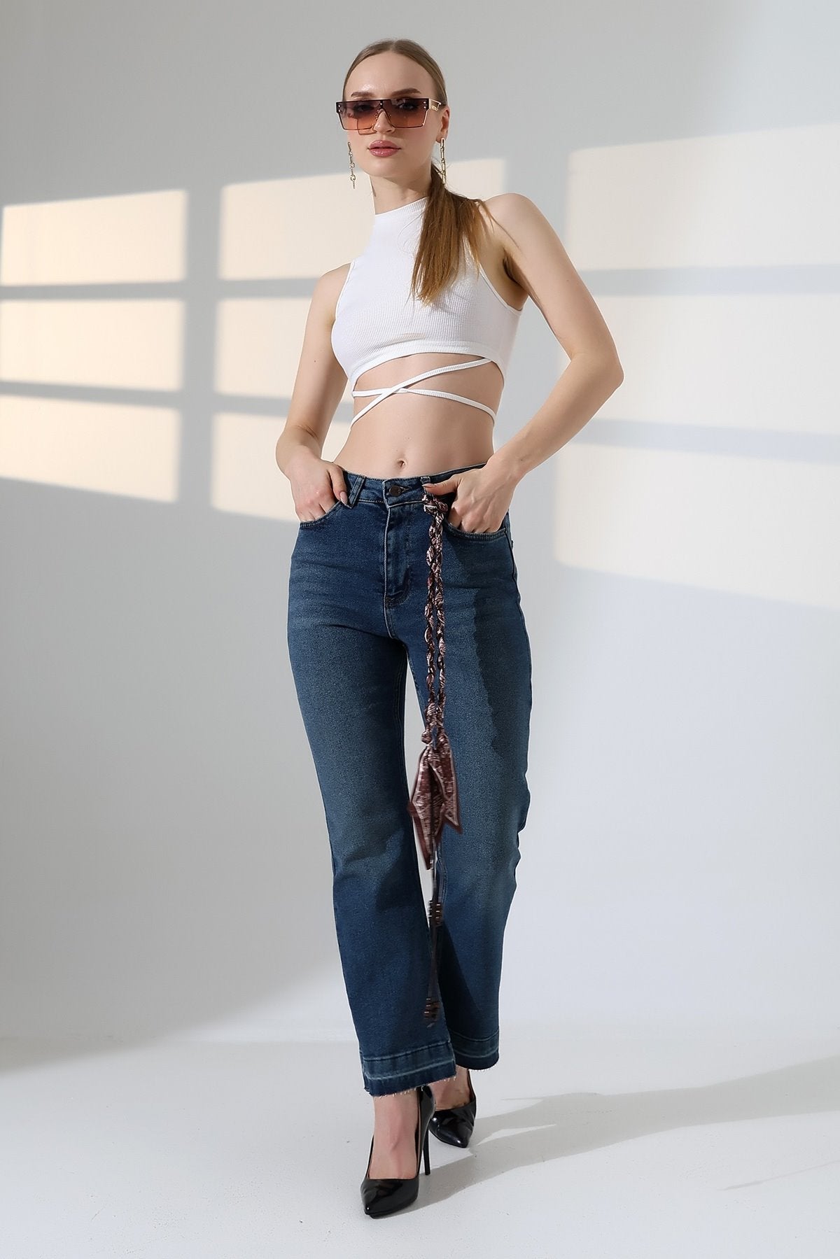 Pantalon Denim Flare 7104