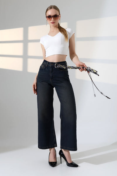 Pantaloni Palazzo Denim 7158