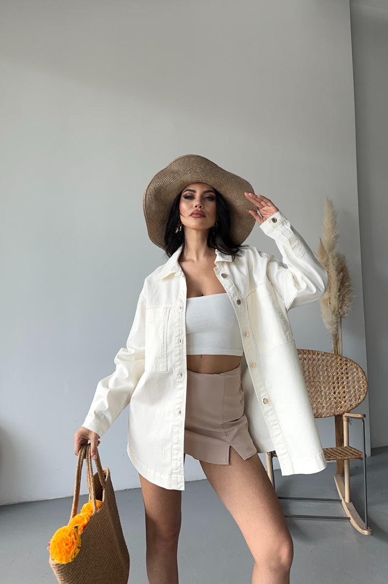 Cămașă Denim cu Buzunare 6097