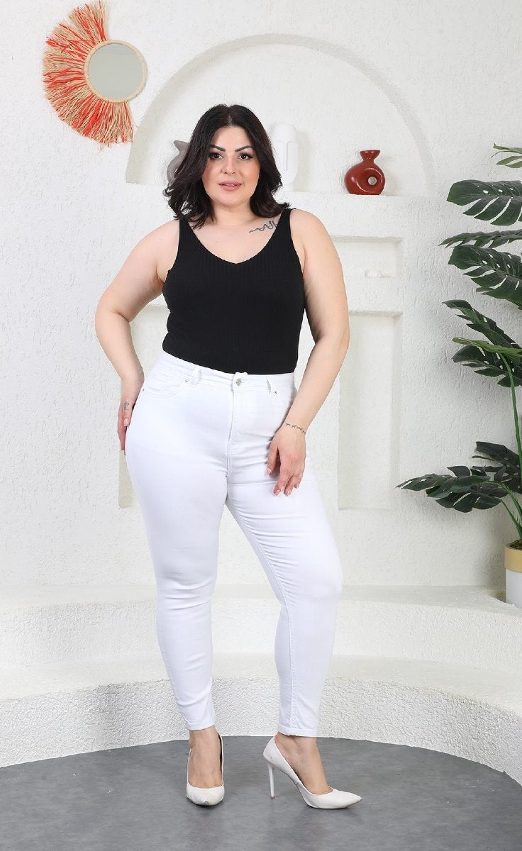 Blugi skinny, talie înaltă, lungime completă 515