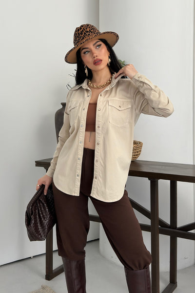 Cămașă Denim cu Capse 6013