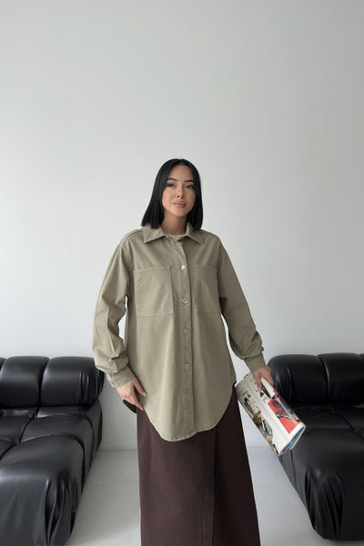 Cămașă Denim Oversized cu Butoane 6080