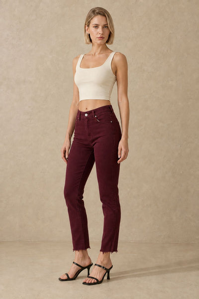 Dikişsiz Paça Mom Fit Kot Pantolon 764