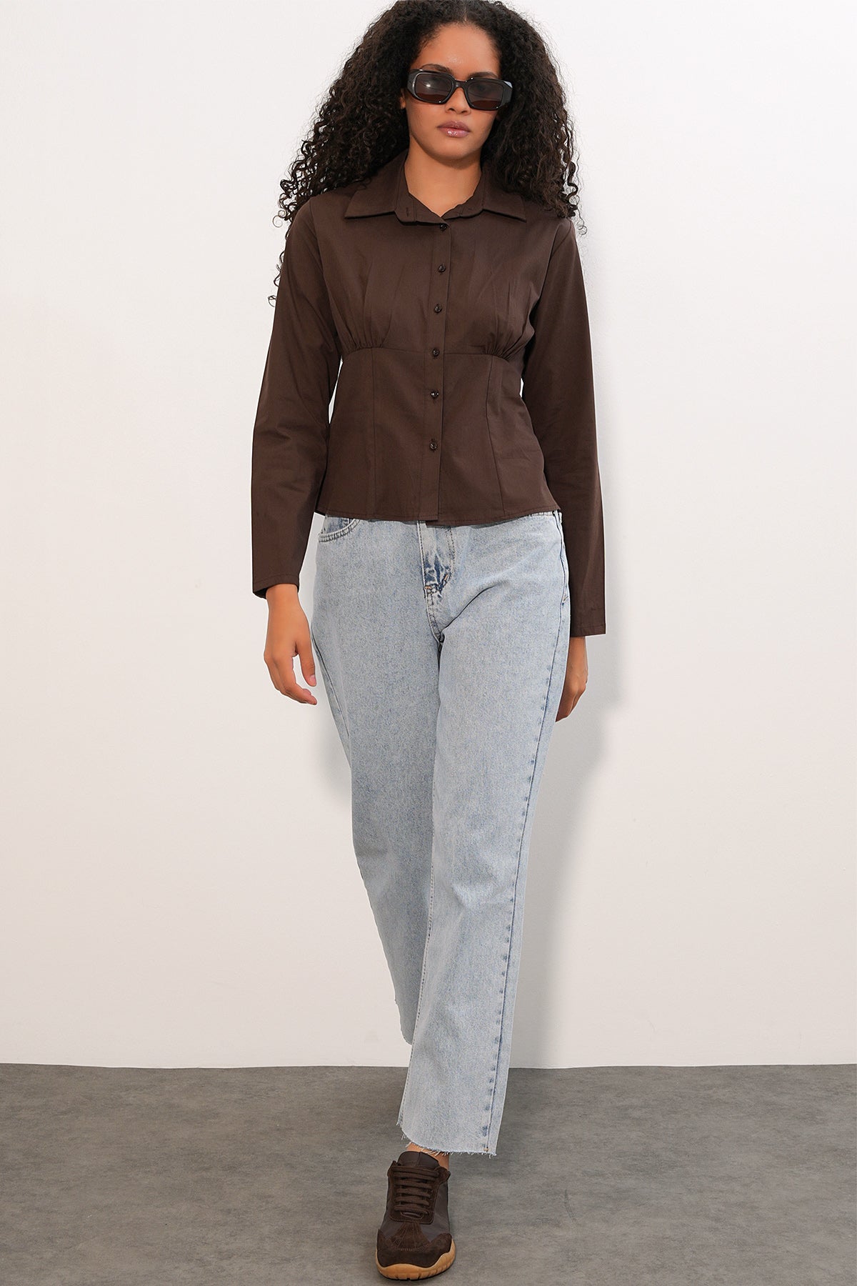 Cămașă Poplin slim fit 20231 - Maro