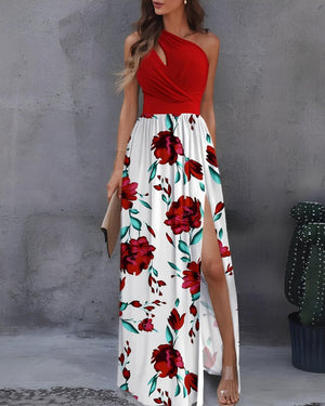 Rochie maxi pentru femei cu un singur umăr, cu detaliu în partea de sus și partea de jos Supreme, 26507