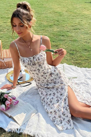 Rochie Supreme pentru femei, cu bretele, decolteu nou și imprimeu, 26788