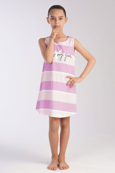 KIZ COCUK P.SUPREM KALIN ASKILI ETEGI OVAL TUNIK(3-4/9-10) - PINK