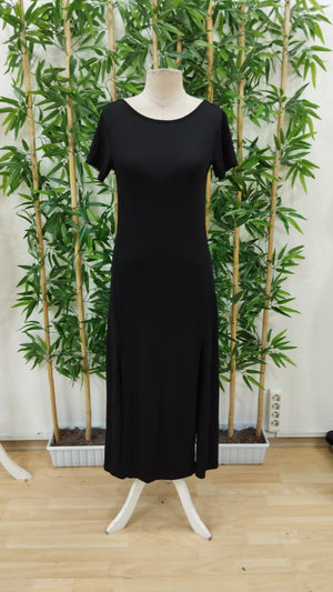 Rochie de damă din viscoză, cu mânecă scurtă, spate decoltată, cu crăpături, 31218