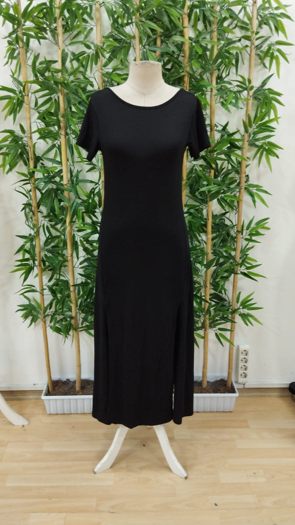 Rochie de damă din viscoză, cu mânecă scurtă, spate decoltată, cu crăpături, 31218