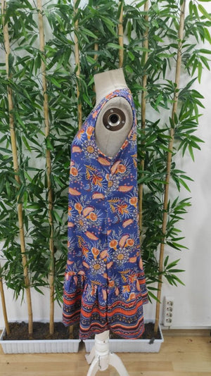 Rochie scurtă Supreme pentru femei, cu bretele, decolteu în V, model cu volane, 24197