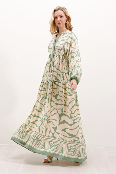 Rochie tesettür cu model autentic 2423 - A.Verde