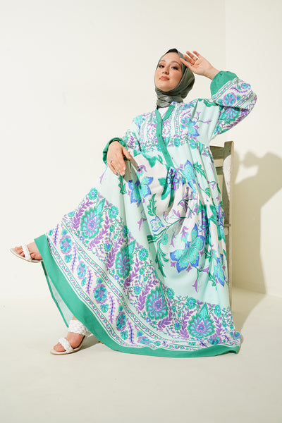 Rochie tesettür cu model autentic 2423 - D.Mint