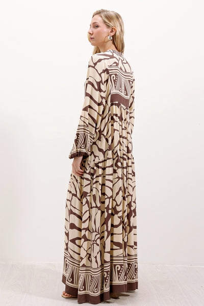 Rochie tesettür cu model autentic 2423 - Maro