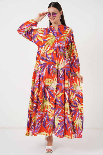 Rochie Hijab Cu Model Autentic 2423 - Lila Deschis