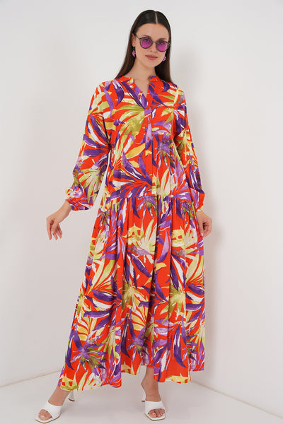 Rochie Hijab Cu Model Autentic 2423 - Lila Deschis