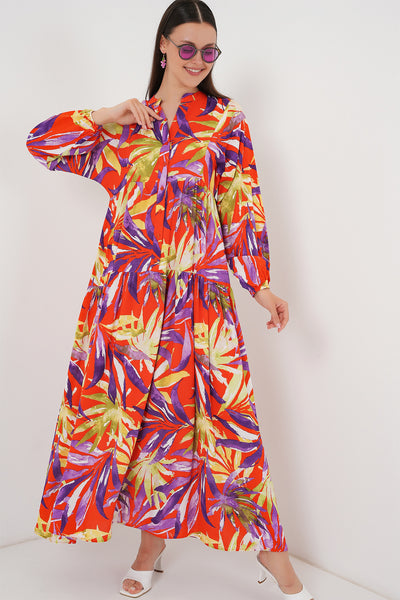 Rochie Hijab Cu Model Autentic 2423 - Lila Deschis