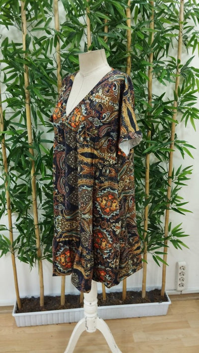 Rochie Supreme pentru femei, cu mânecă scurtă, decolteu în V, evazată, cu model, 34165