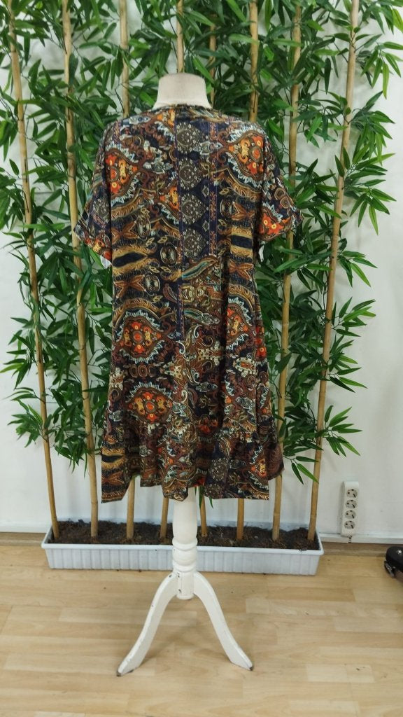 Rochie Supreme pentru femei, cu mânecă scurtă, decolteu în V, evazată, cu model, 34165
