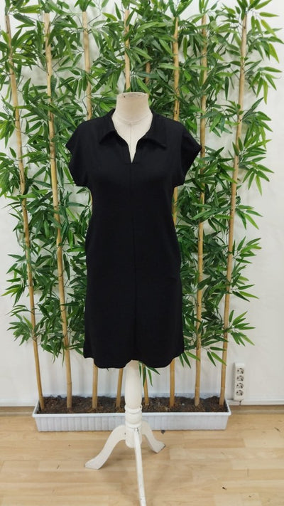 Rochie de damă cu mânecă scurtă și guler din viscoză cu două fire, 31221