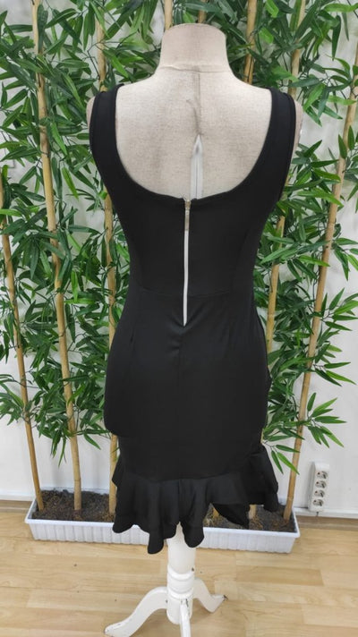 Women's Strappy V-Neck Back-Zip Scuba Dress, 24624