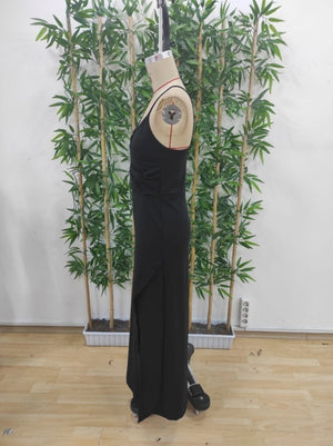 Rochie de damă din crep, cu bretele și decolteu înfășurat, 24873
