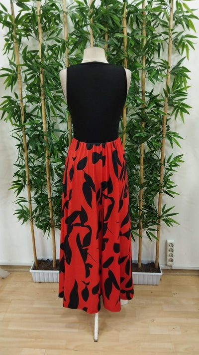 Rochie lungă Supreme pentru femei, cu guler rotund, bretele, din viscoză, cu imprimeu, 27387
