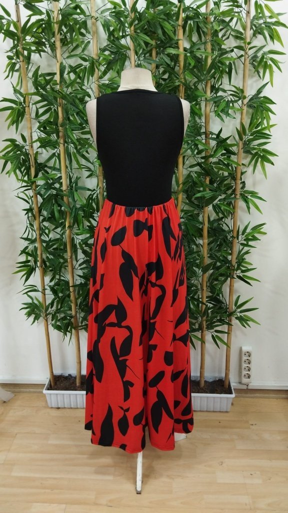 Rochie lungă Supreme pentru femei, cu guler rotund, bretele, din viscoză, cu imprimeu, 27387