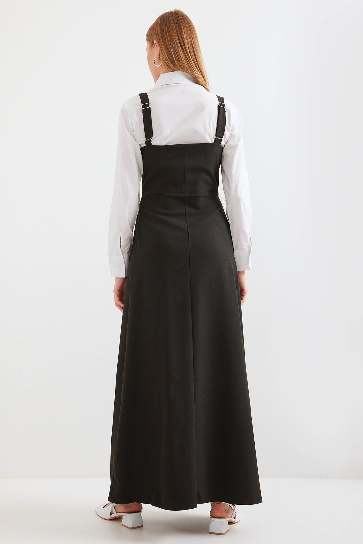 2490 Rochie Salopetă Lungă - Negru