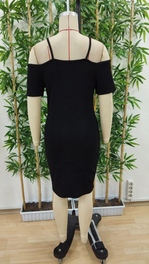 Rochie de damă cu bretele, fermoar frontal, croială asimetrică, model corset cu nervuri groase, 31330
