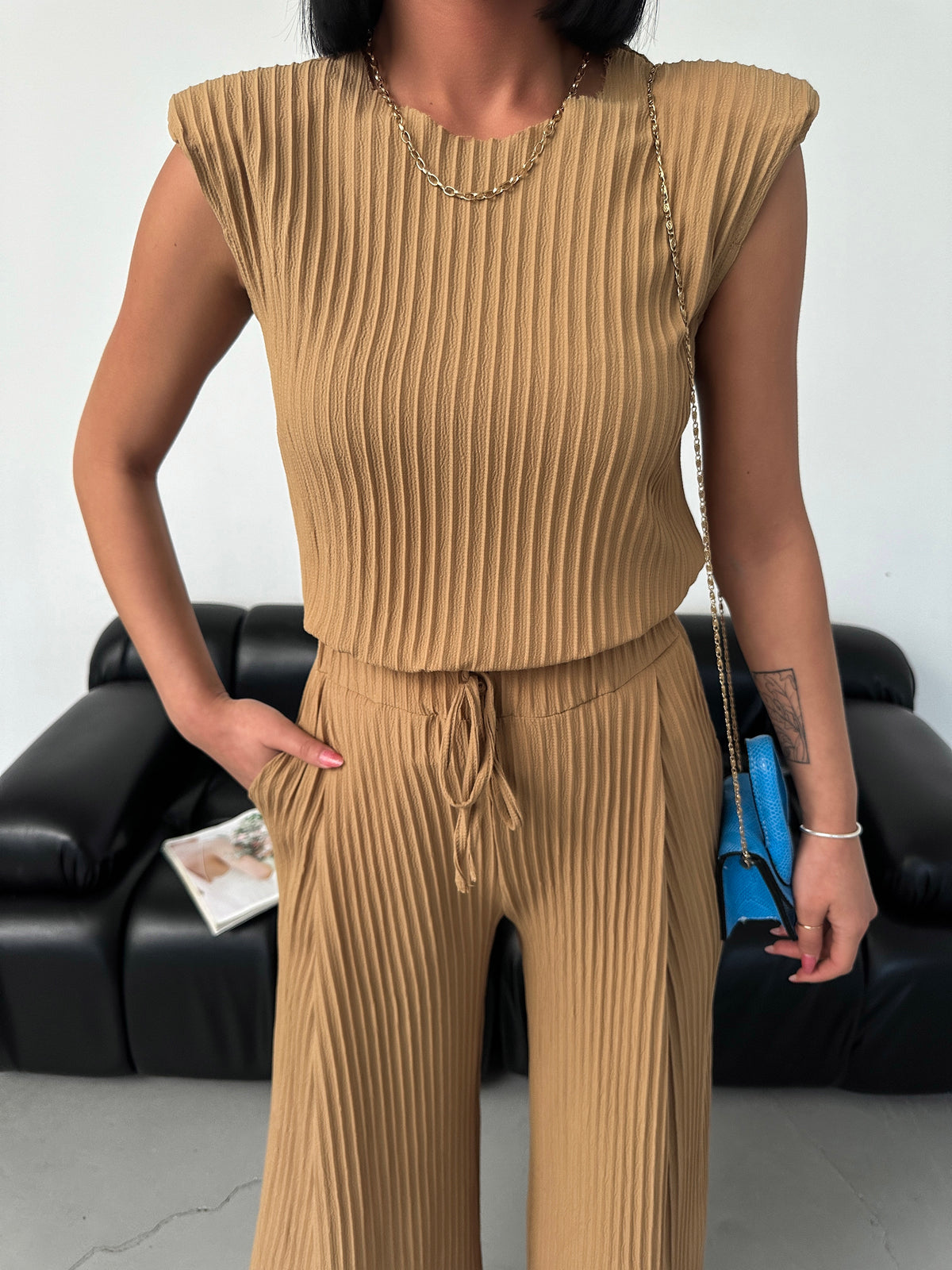 PAMELA PADDED SET - Coffee