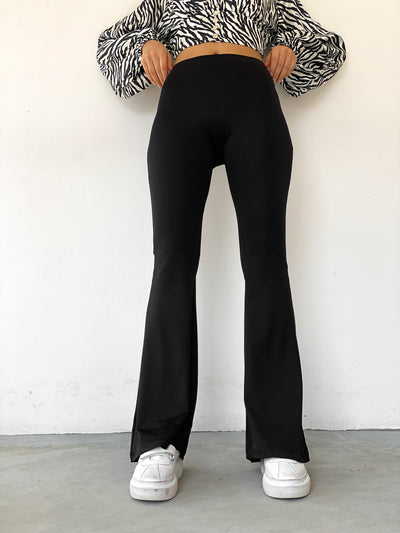 Pantaloni evazați negri în stil spaniol
