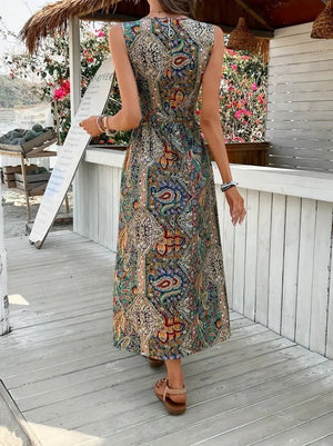 Rochie scurtă Supreme pentru femei, fără mâneci, cu decolteu în V și model, 34106