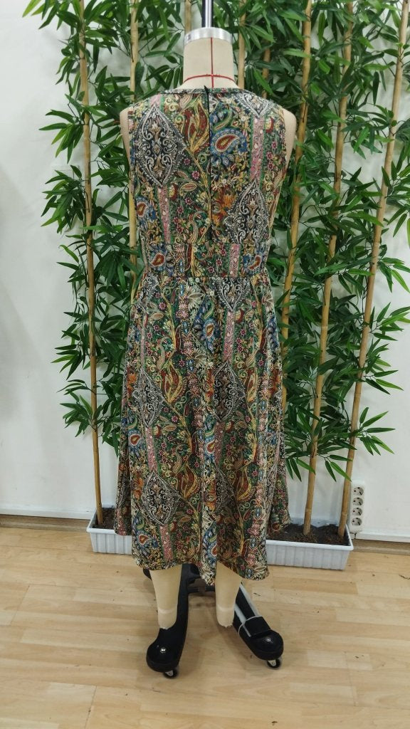 Rochie scurtă Supreme pentru femei, fără mâneci, cu decolteu în V și model, 34106
