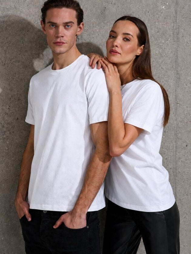 Bluz unisex cu mânecă scurtă, guler rotund, din viscoză, 34556