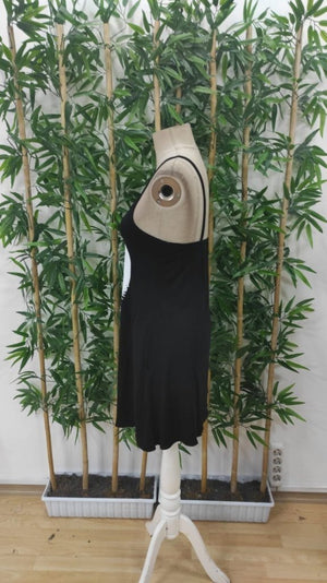 Rochie de damă din viscoză cu bretele și model cu lună, 27639