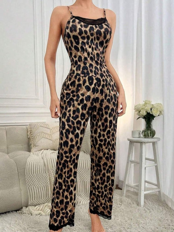 Kadın Ip Askılı Yakası Dantelli Bluz Ve Pijama Sandy Ikili Takım , 34326