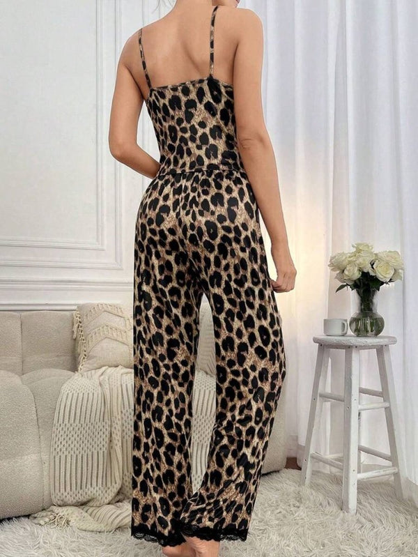 Kadın Ip Askılı Yakası Dantelli Bluz Ve Pijama Sandy Ikili Takım , 34326
